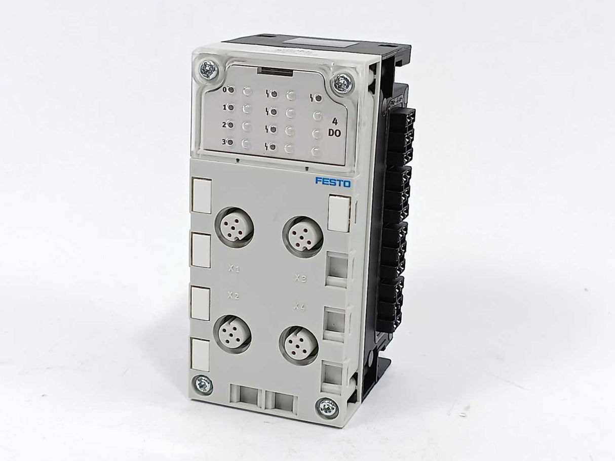 Festo 195704 CPX-AB-4-M12x2 Manifold block w/ CPX-GE-EV Interlinking Block