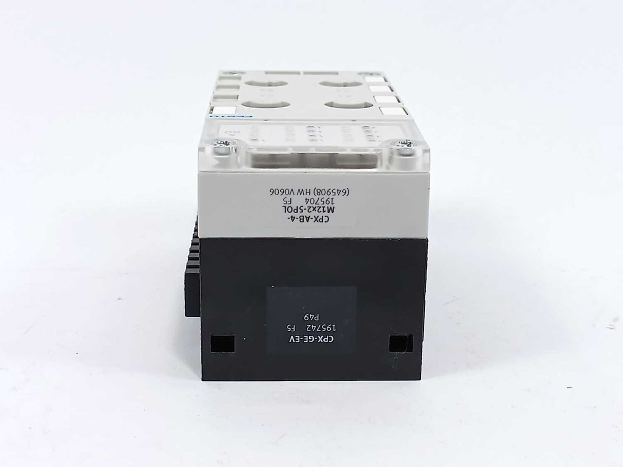 Festo 195704 CPX-AB-4-M12x2 Manifold block w/ CPX-GE-EV Interlinking Block