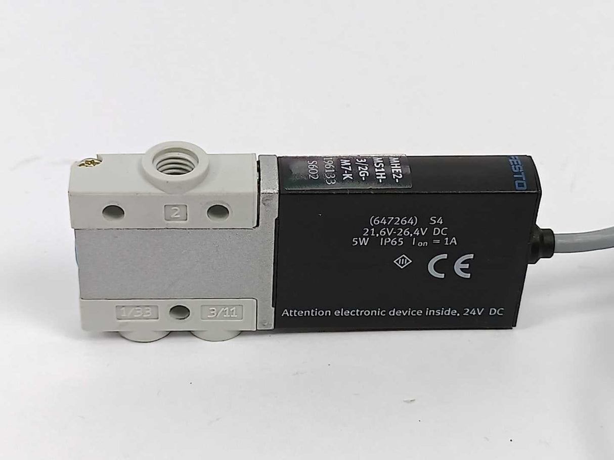 Festo 196133 MHE2-MS1H-3/2G-M7-K Solenoid Valve