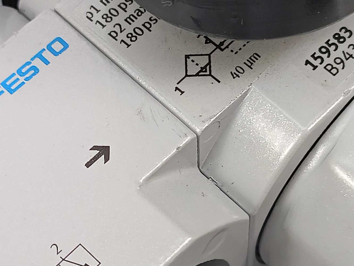 Festo 159583 LFR-3/8-D-MIDI-A Filter regulator w/ 170682 HE-D-MIDI On/off valve