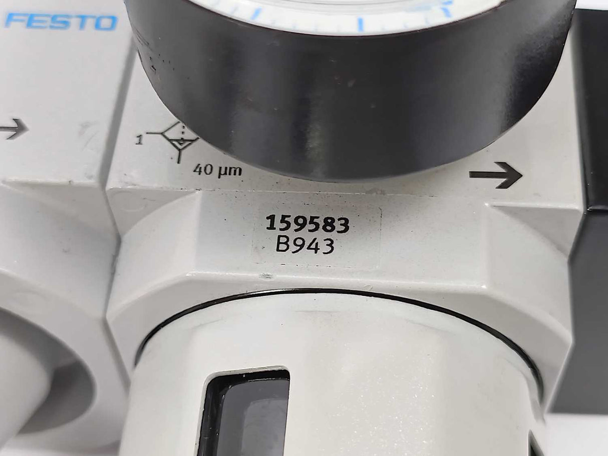 Festo 159583 LFR-3/8-D-MIDI-A Filter regulator w/ 170682 HE-D-MIDI On/off valve