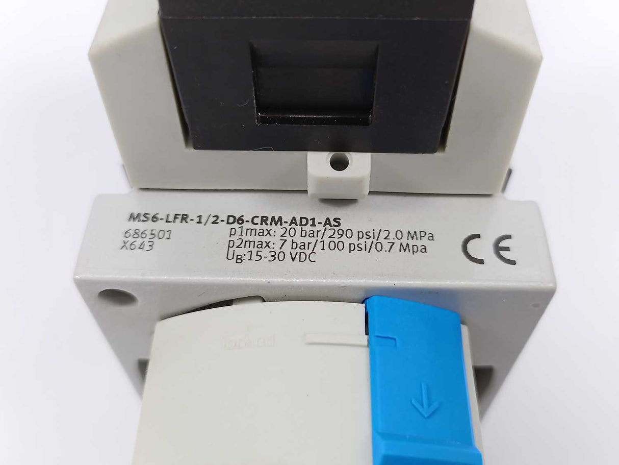 Festo 686501 MS6-LFR-1/2-D6-CRM-AD1-AS Filter Regulator, max 20bar/290psi/2MPa