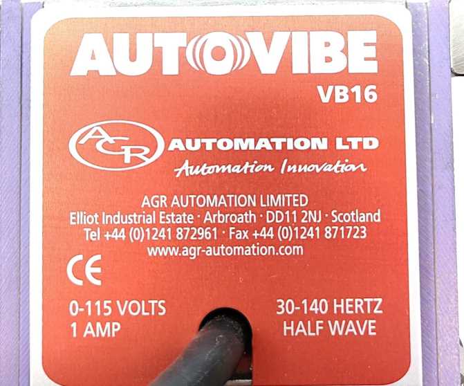 AGR AUTOMATION Autovibe VB16 Vibro-Block Feeders