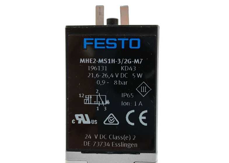 Festo 196131 MHE2-MS1H-3/2G-M7 Air Solenoid Valve