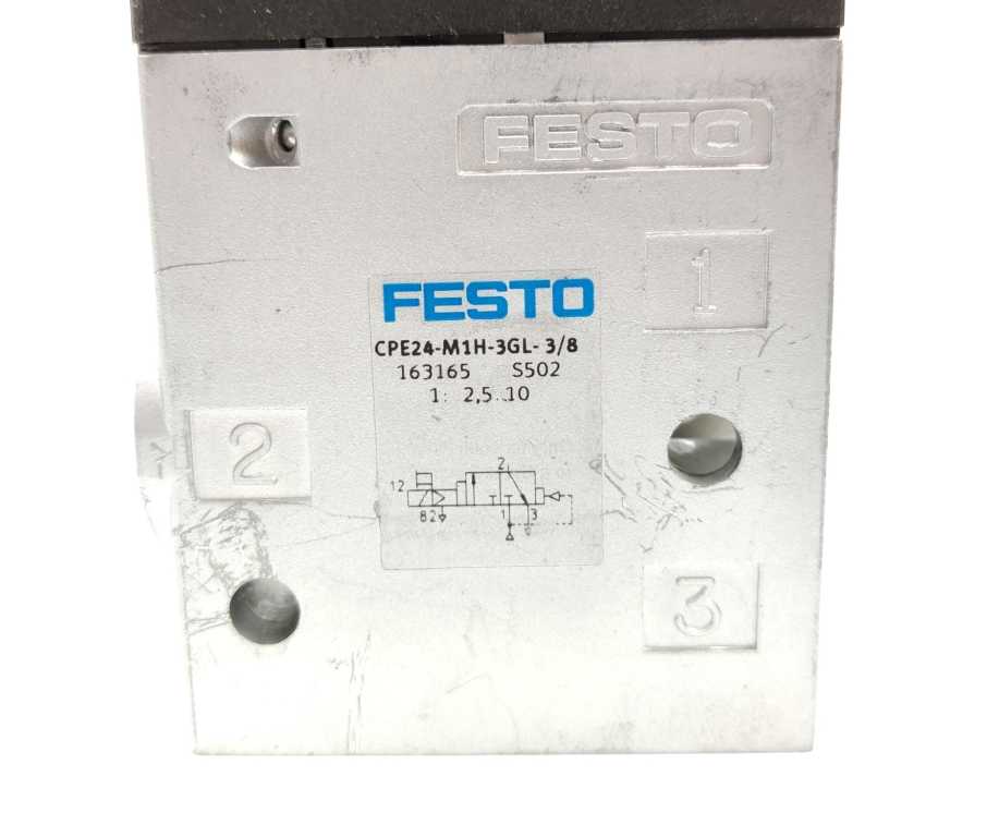 Festo 163165 CPE24-M1H-3GL-3/8 Solenoid Valve