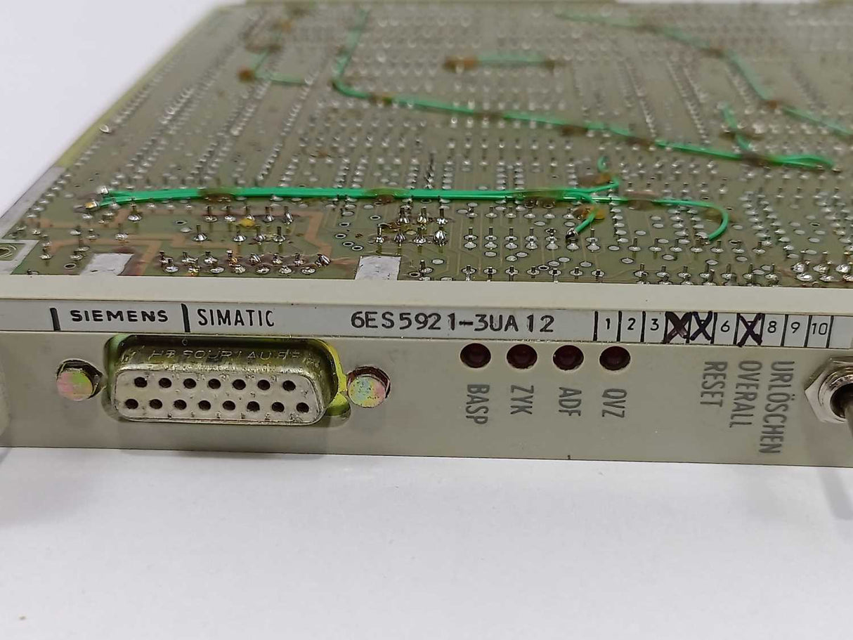 Siemens 6ES5921-3UA12 CENTRAL CONTROLLER MODULE