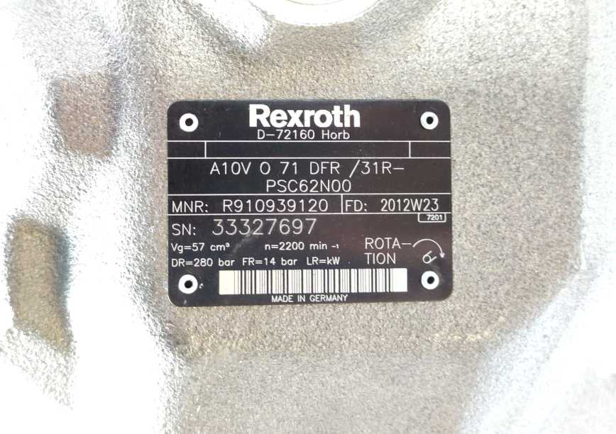 Rexroth R910939120 A10V O 71 DFR /31R-PSC62N00
