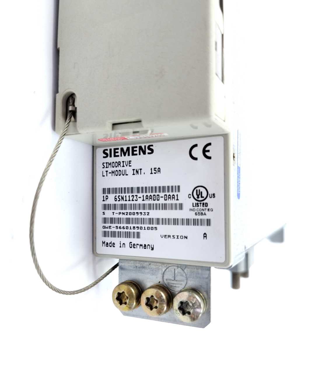 Siemens 6SN1123-1AA00-0AA1 SIMODRIVE 611 power module, 1-axis, 15 A