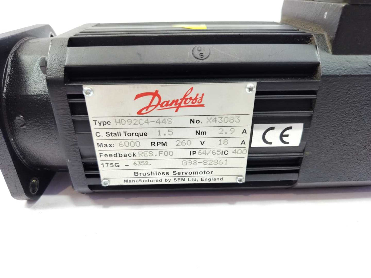 Danfoss HD92C4-44S Brushless servomotor, C.Stall 1.5, Nm 2,9A
