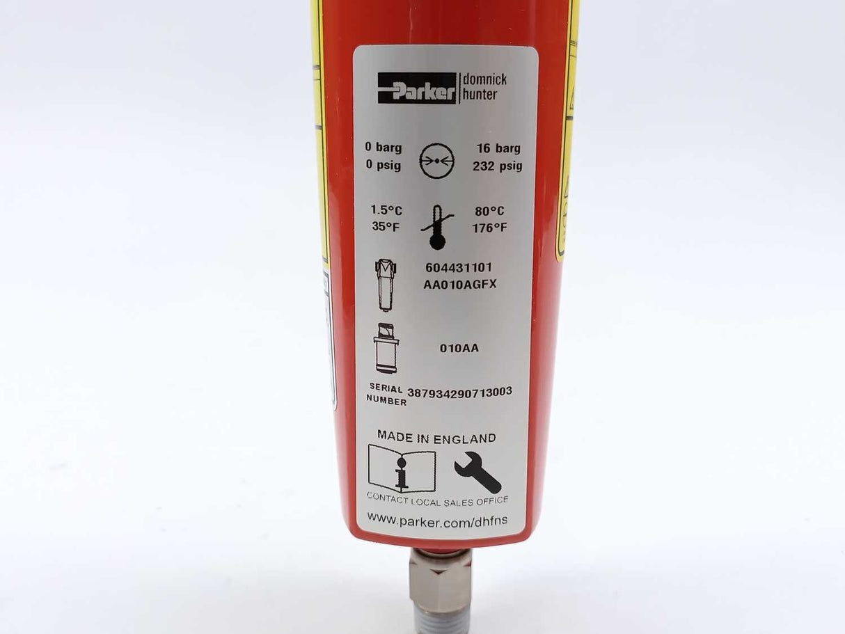 Parker Domnick Hunter AA010AGFX 604431101 Compressed Air Filter 16barg