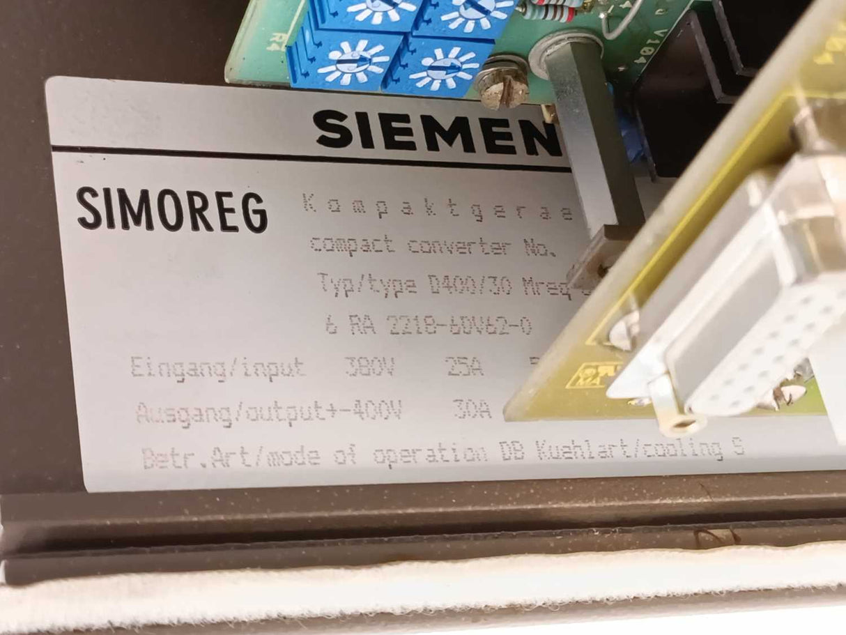 Siemens 6RA2218-6DV62-0 SIMOREG Compact Converter