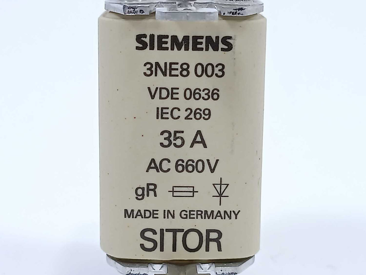 Siemens 3NE8003 SITOR 35A VDE 0636 AC 660V gR batch size 3 Pcs.