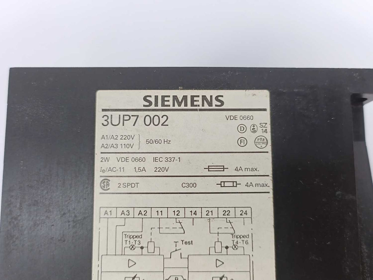 Siemens 3UP7002 NTC Thermistor Tripping Unit