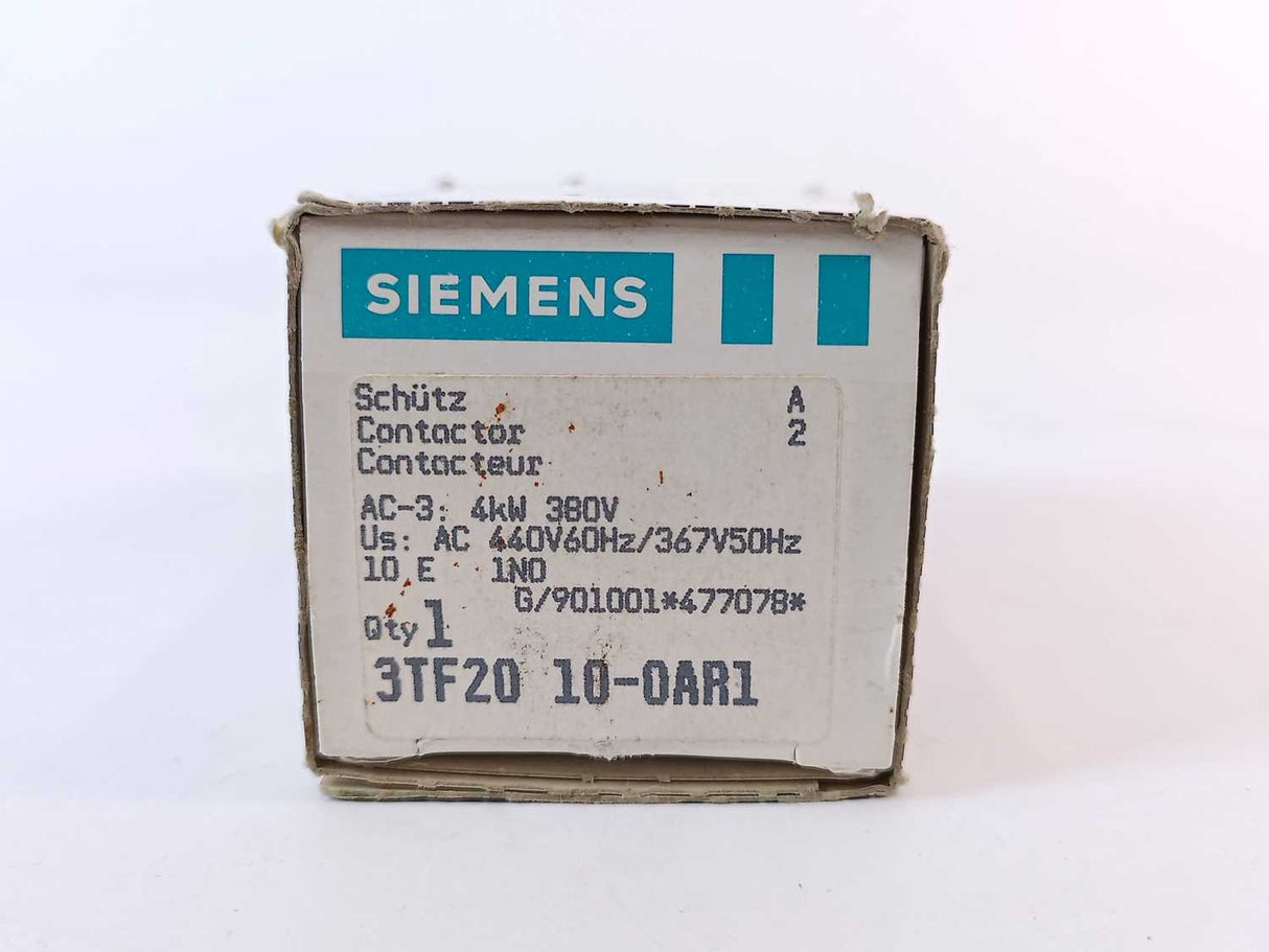 Siemens 3TF2010-0AR1 Contactor size S00