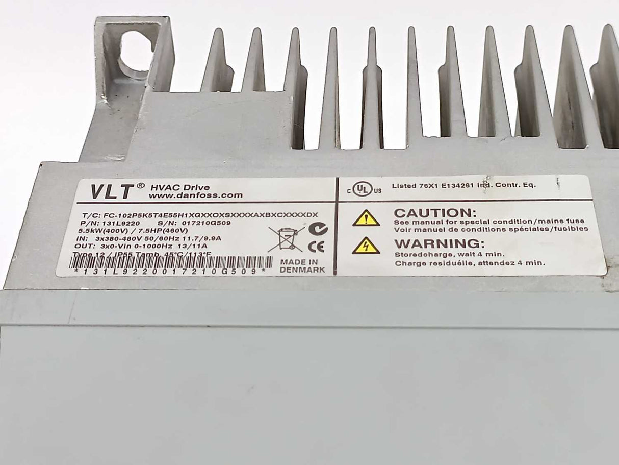 Danfoss 131L9220 HVAC drive, 5.5kW, FC-102P5K5T4E55H1XG
