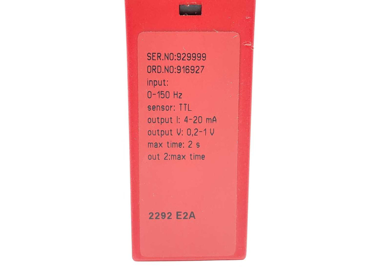 PR Electronics 2292E2A / 2292 E2A f/I CONVERTER