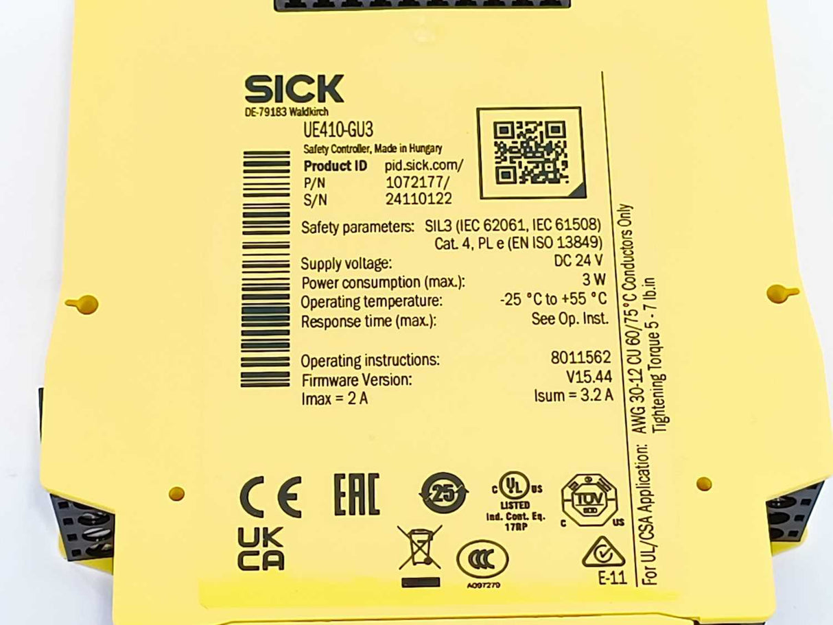 SICK 1072177 UE410-GU3 Safety controller Flexi Classic