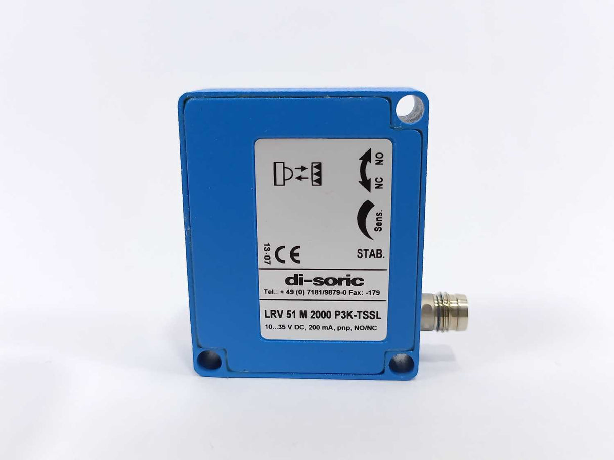 Di-Soric LRV 51 M 2000 P3K-TSSL Retroreflective sensor O-50, 202177