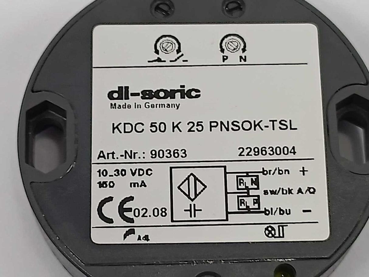 Di-Soric KDC 50 K 25 PNSOK-TSL Capacitive proximity sensor KDC 90363