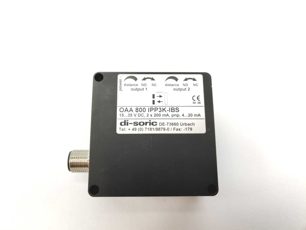 Di-Soric OAA 800 IPP3K-IBS Diffuse Sensor with Background