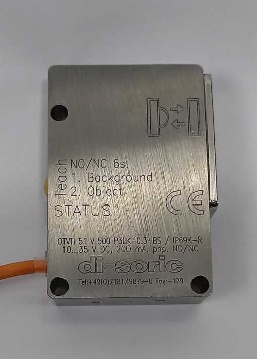 Di-Soric OTVTI 51 V 500 P3LK-0.3-BS/IP69K-R Retro Reflective Sensor
