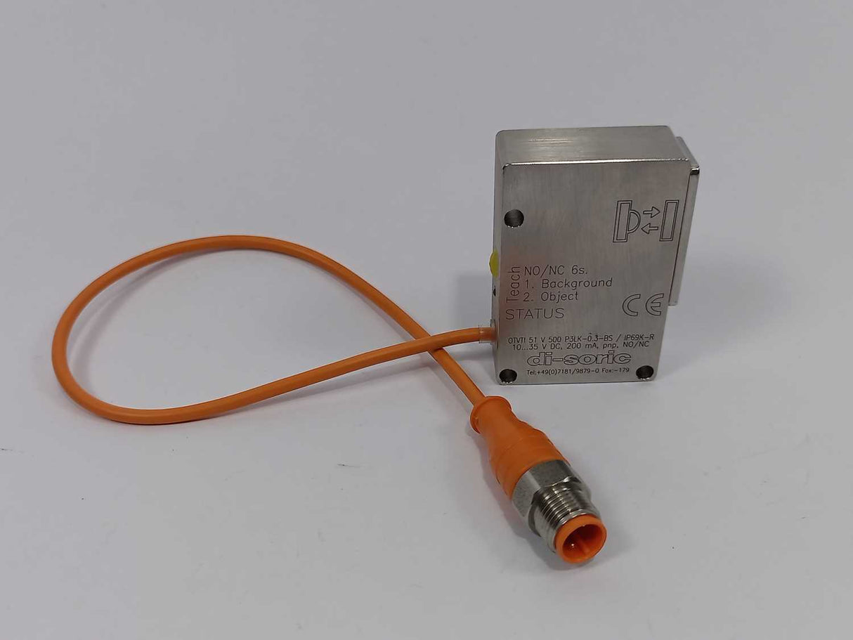 Di-Soric OTVTI 51 V 500 P3LK-0.3-BS/IP69K-R Retro Reflective Sensor