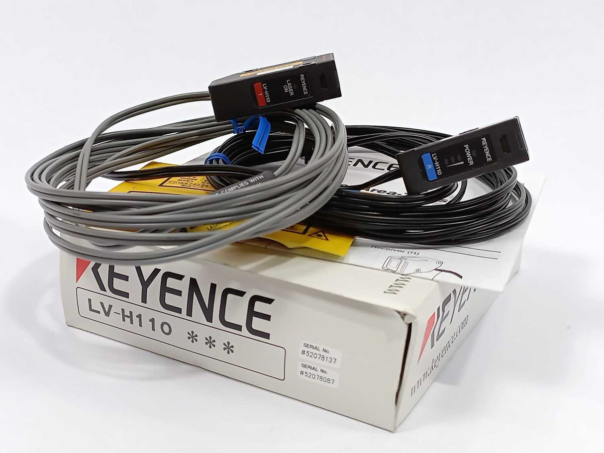 KEYENCE  LV-H110 Laser Sensor. Transmitter and Receiver