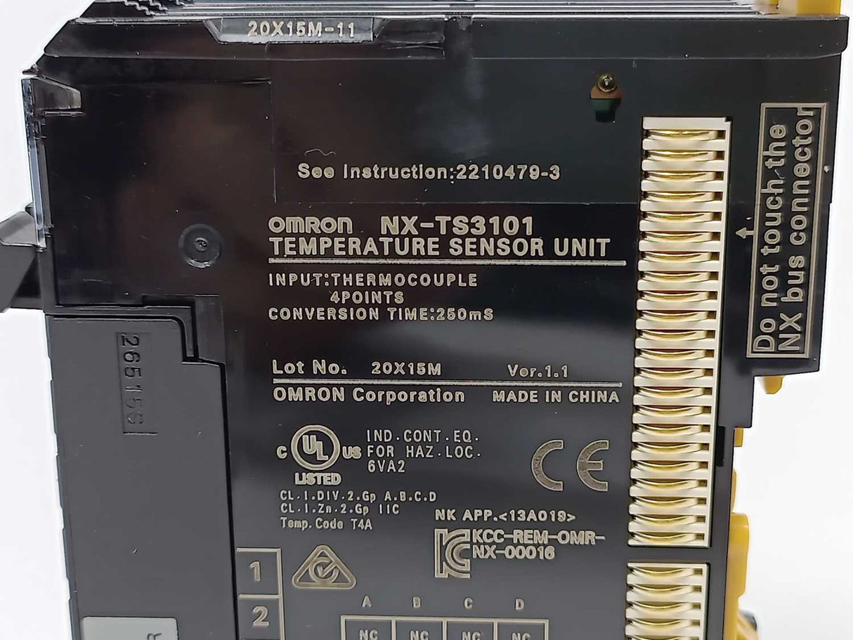 OMRON NX-TS3101 Temperature Sensor Unit