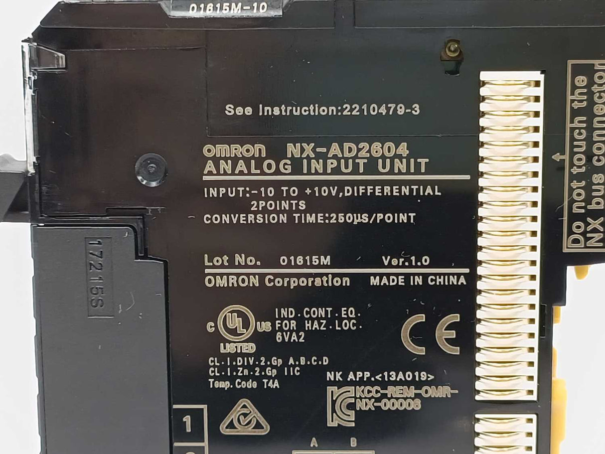 OMRON NX-AD2604 Analog Input Unit