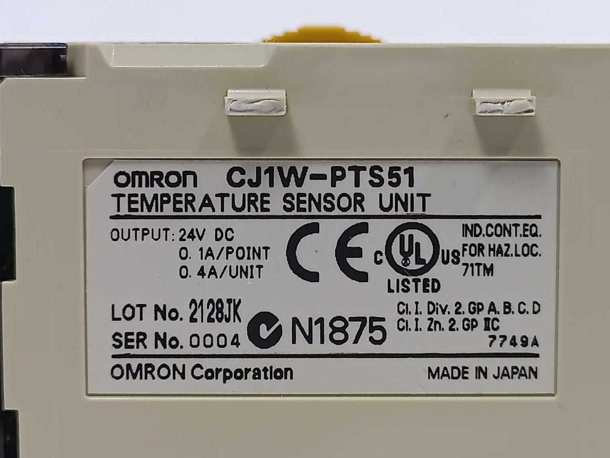OMRON CJ1W-PTS51 Temperature Sensor Unit