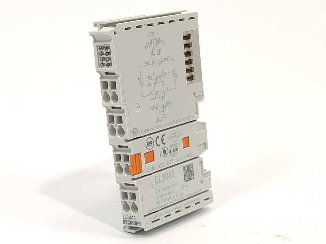Beckhoff EL3042 EtherCAT Terminal. 2 Channel Analog Input