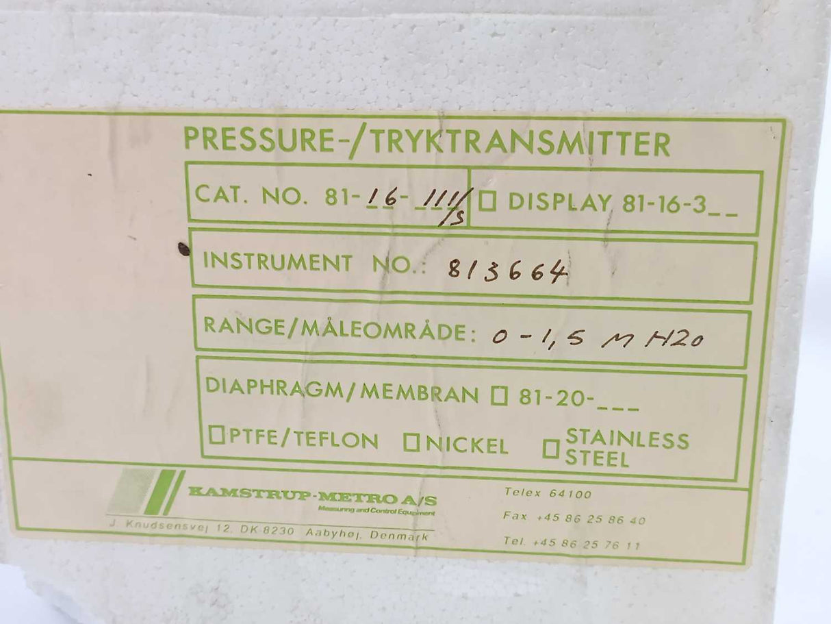 Kamstrup 813664 81-16-111/S, 8-35V DC