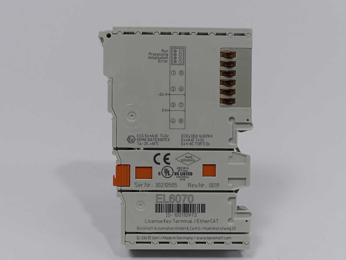 Beckhoff EL6070 Licence Key Terminal