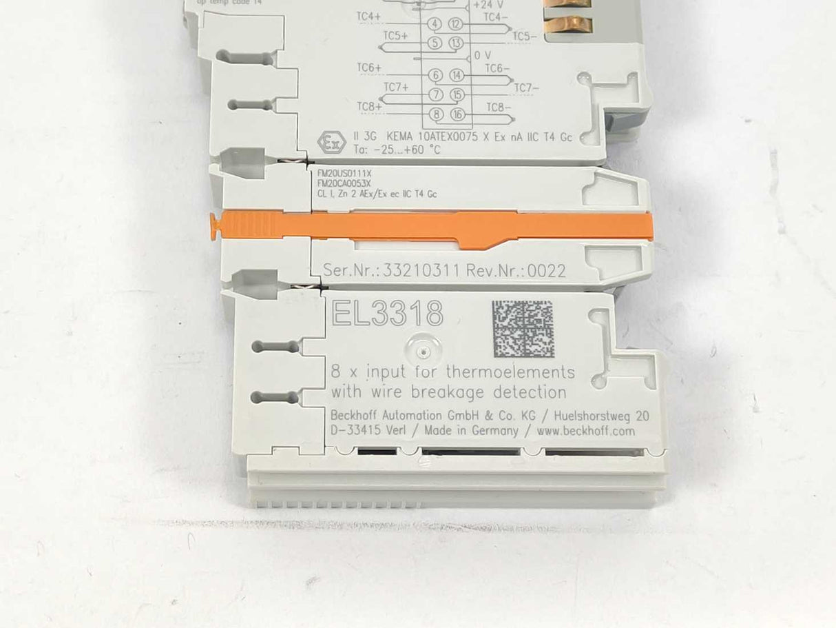Beckhoff EL3318 EtherCAT Terminal. 8-Channel Analog Input