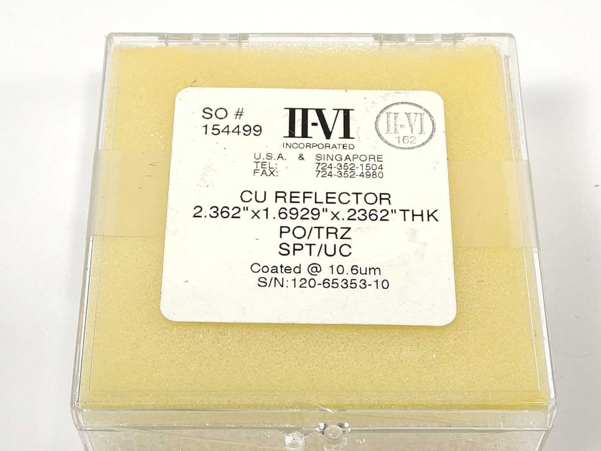 II-VI CU Reflector 2.362"x1.6929"x.2362"THK CU Reflector