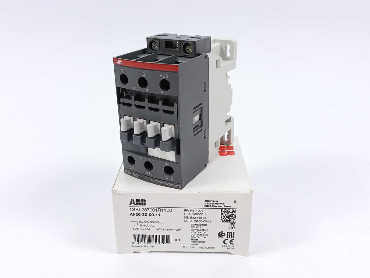 ABB 1SBL237001R1100 AF26-30-00-11 24-60V50/60HZ 20-60VDC Contactor