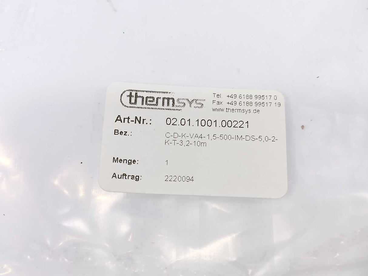 ThermSYS 02.01.1001.00221 C-D-K-VA4-1,5-500-IM-DS-5,0-2-K-T-3,2-10m