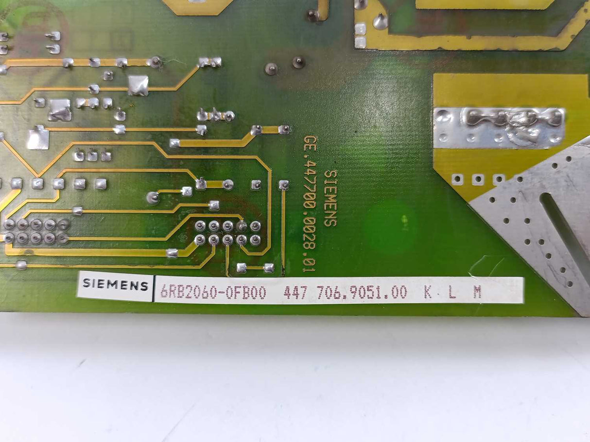 Siemens 6RB2060-0FB00 SIMODRIVE 6RB20 DC-FDD APCB power unit