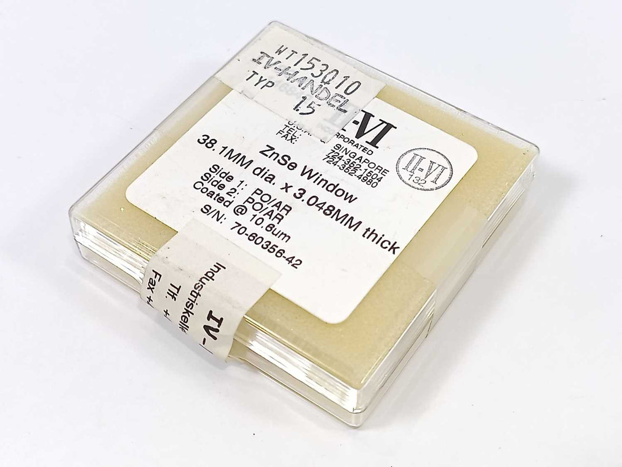 II-VI ZnSe Window 38.1MM dia. x 3.048MM thick