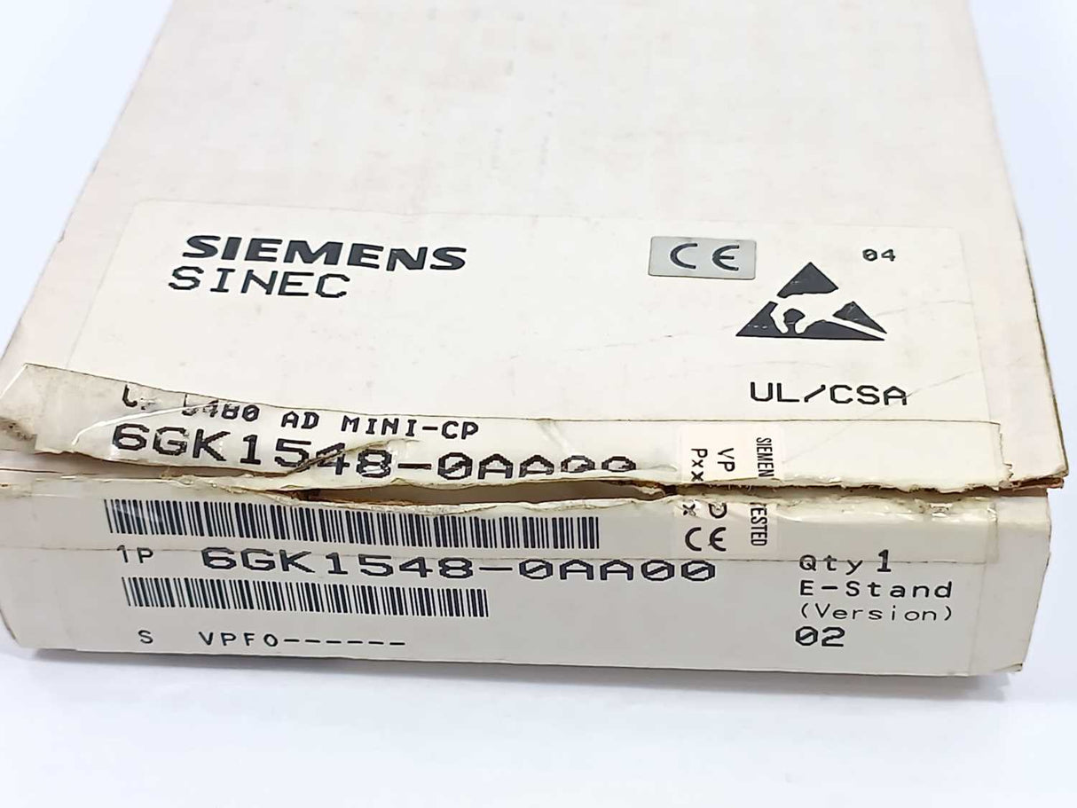 Siemens 6GK1548-0AA00 SINEC L2 CP5480 INTERFACE SUBMODULE