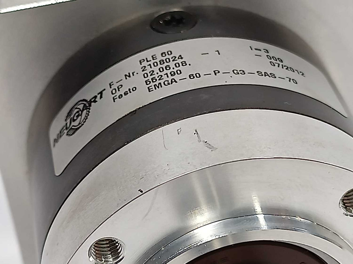 NEUGART PLE60 Planetary Gearbox i=3 with 552190
