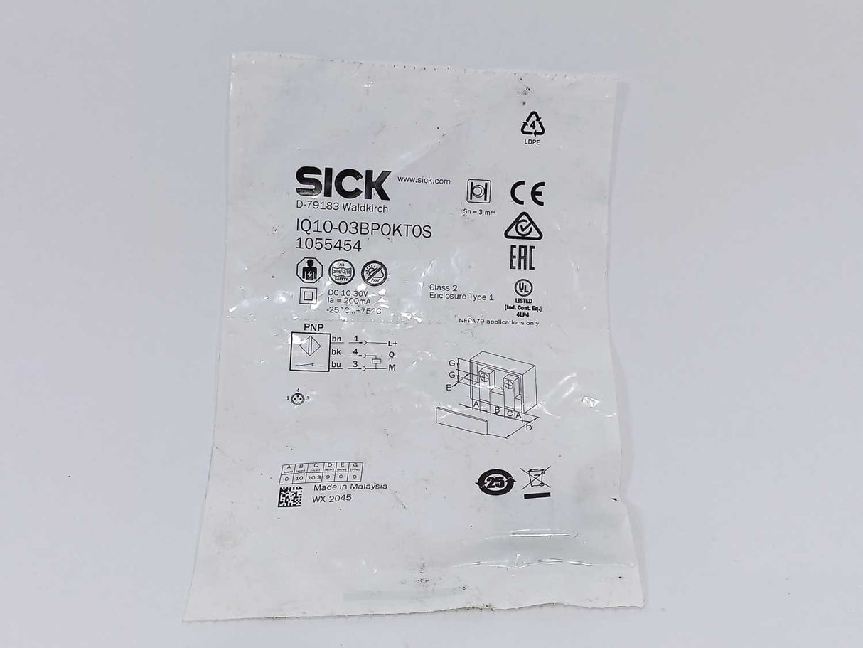 SICK 1055454 Inductive proximity sensor IQ10-03BPOKT0S