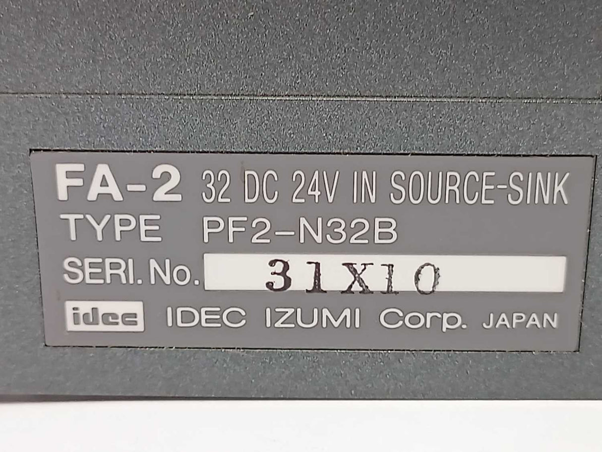 Idec Izumi Corp. PF2-N32B FA-2 32 DC 24V In Source-Sink