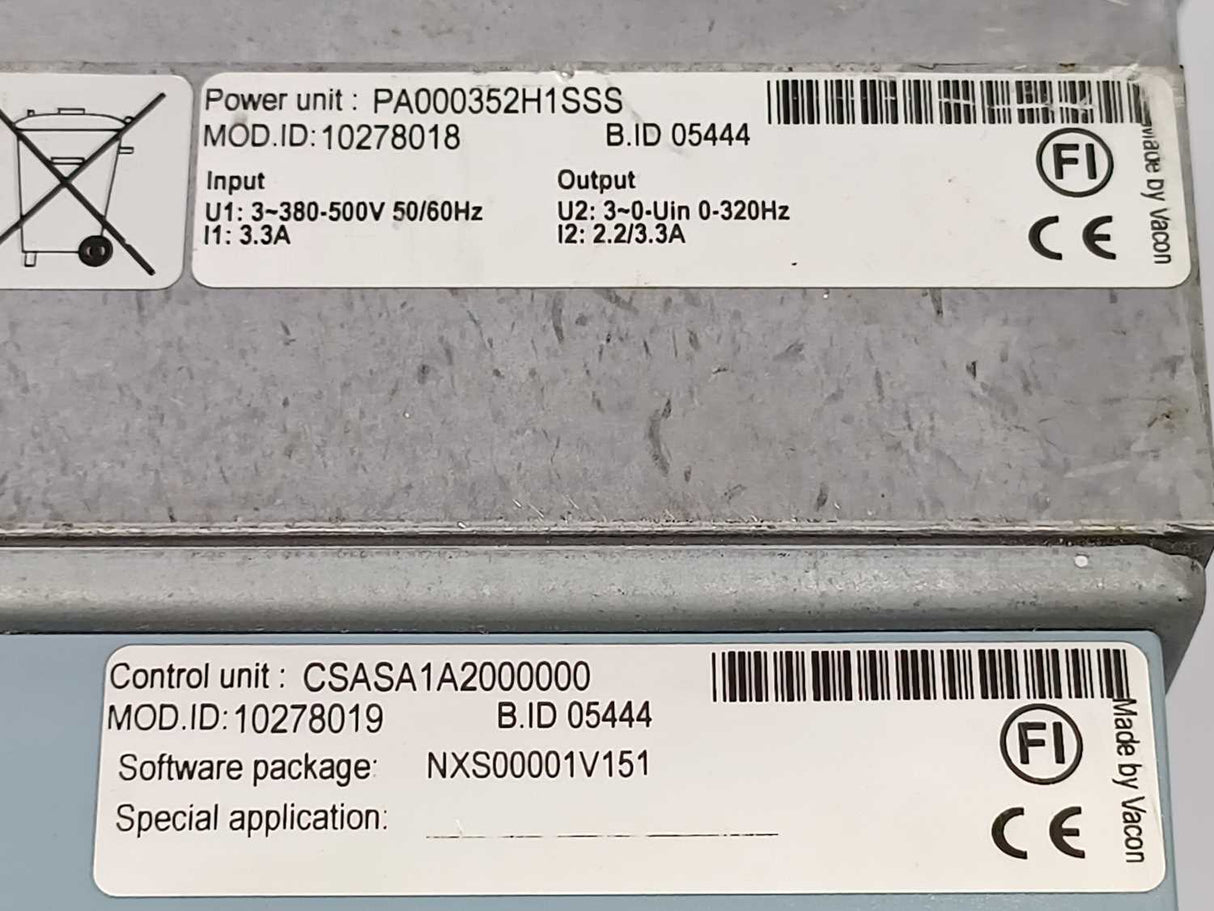 Vacon NXS00035-A2H1SSS-A1A2000000 AC Drive