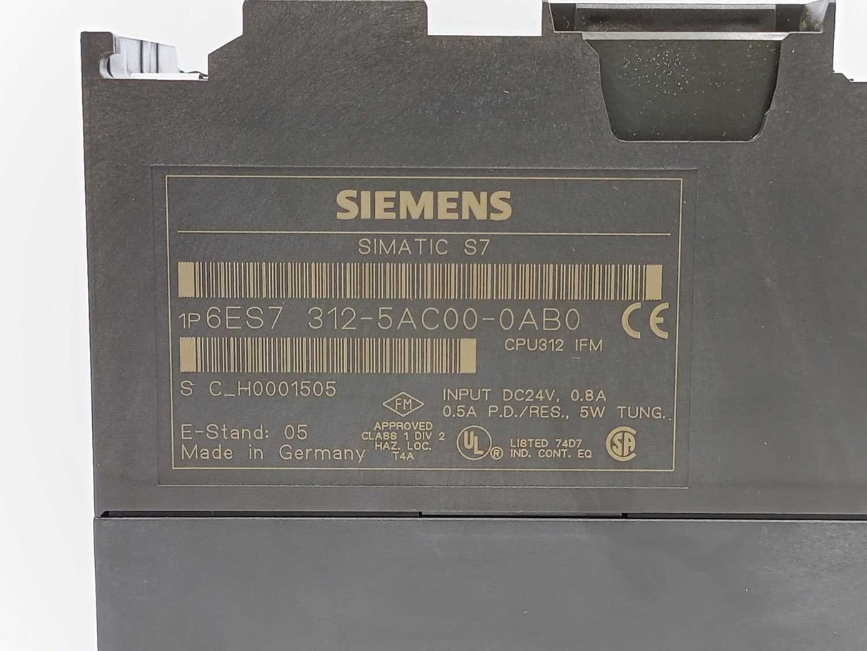 Siemens 6ES7312-5AC00-0AB0 SIMATIC S7 CPU312 IFM