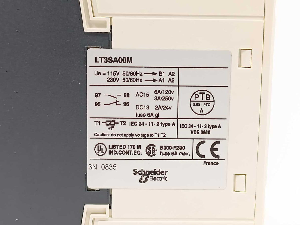TELEMECANIQUE LT3 SA00M/LT3SA00M 115/230V, 50/60Hz