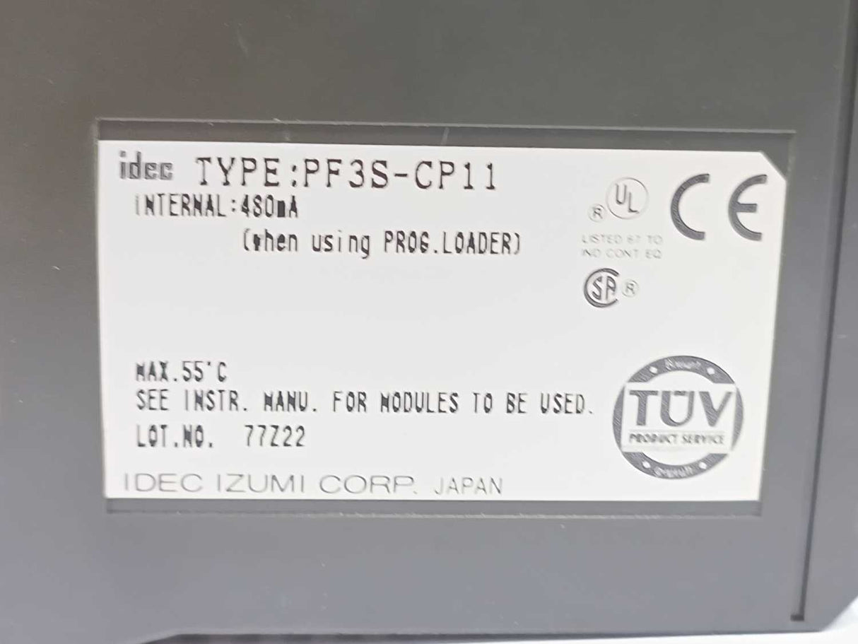 Idec PF3S-CP11 CP11 CPU module, Missing front cover