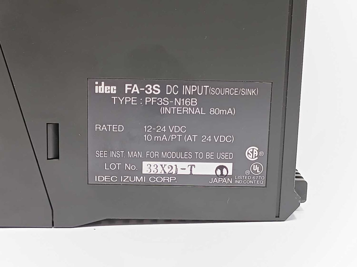 Idec PF3S-N16B FA-3S DC input