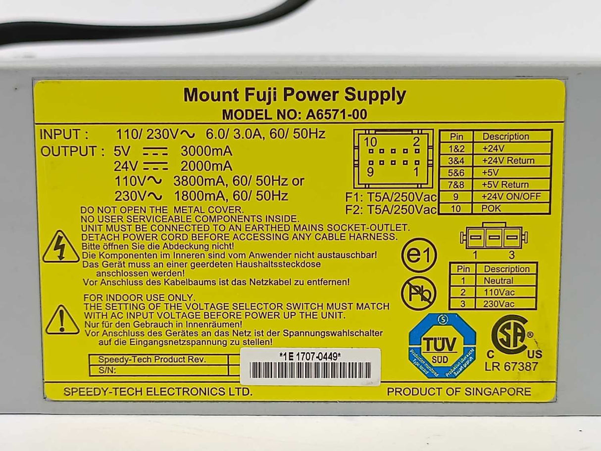 Speedy-Tech Electronics A6571-00 Mount Fuji Power Supply