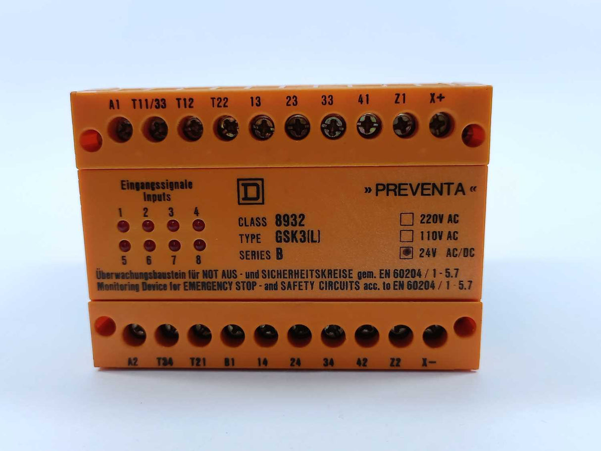 SQUARE D STARKSTROM GSK3(L) Schneider Preventa Series B Safety Relay 24V AC/DC
